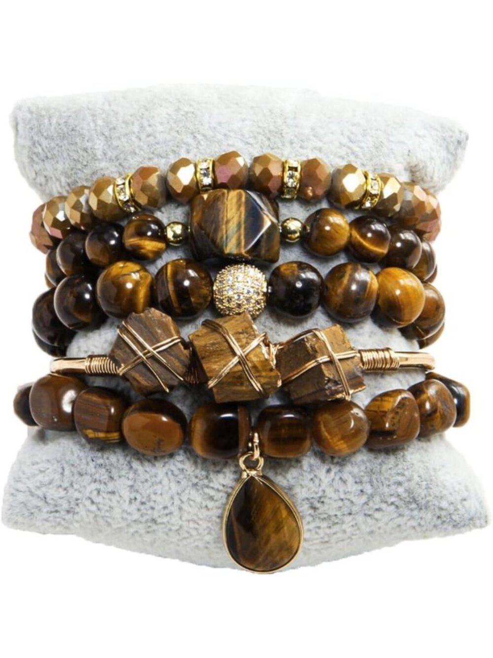 Boho Multilayer Beaded Bracelets Set for Women - Handmade Stone Stackable